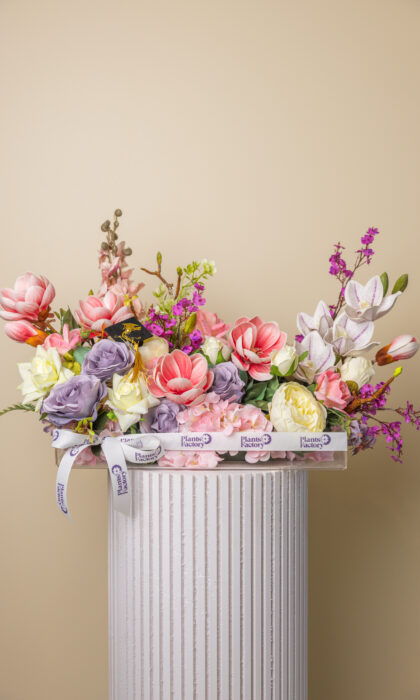 Pastel Harmony soft pastel Valentine’s Day flower bouquet to gift in UAE