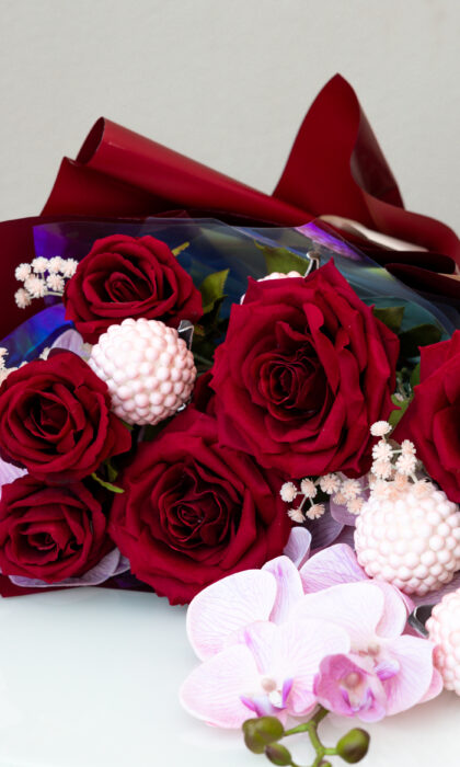 Velvet Rose Luxe Bouquet - Artificial Flowers