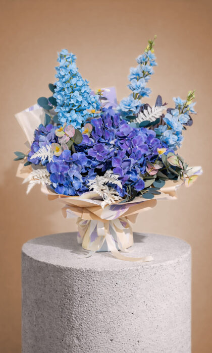Blue Harmony Bouquet - Artificial Flowers