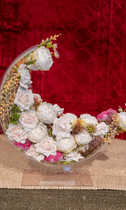 Crescent Bloom Elegance - Artificial Flowers