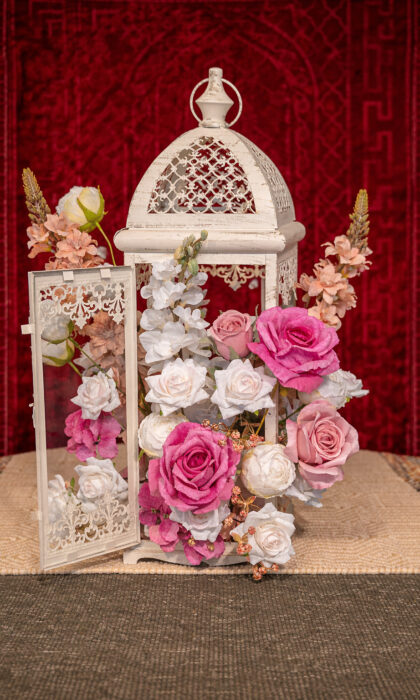 Blush Lantern Bloom - Artificial Arrangement