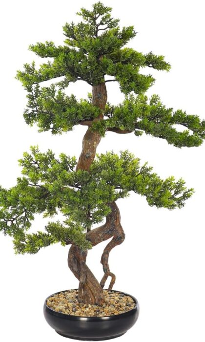 Artificial Bonsai Tree Round Pot