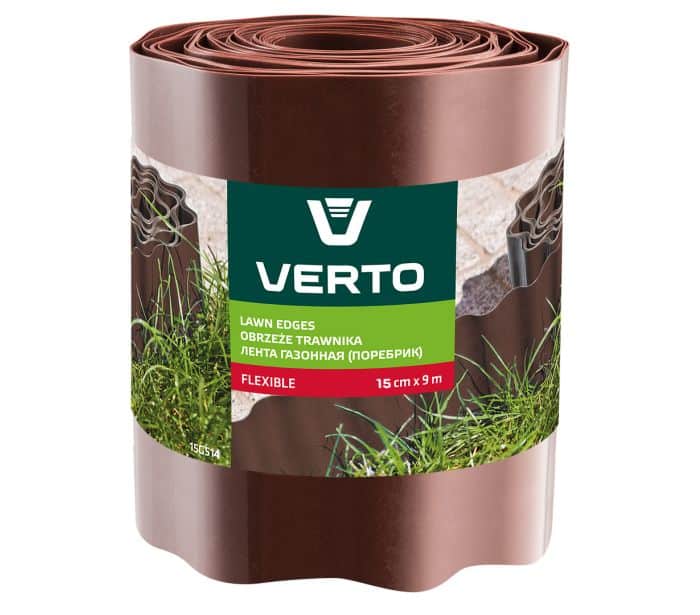 Lawn Edge Fence 15 cm x 9 m, Brown