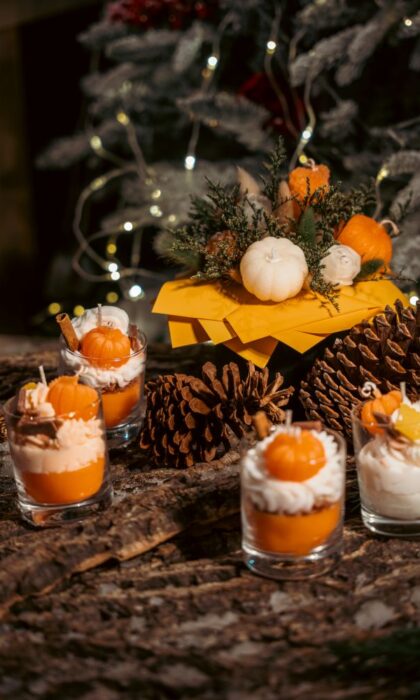Cozy Pumpkin Dessert Candle Set