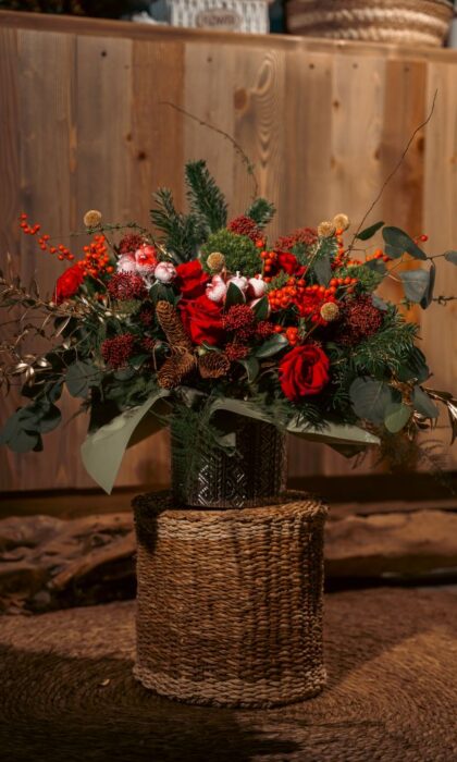 Majestic Christmas Lodge Arrangement