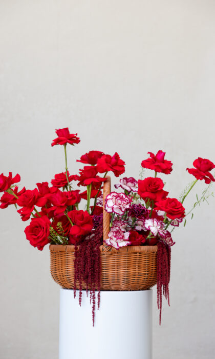 Crimson Garden Basket