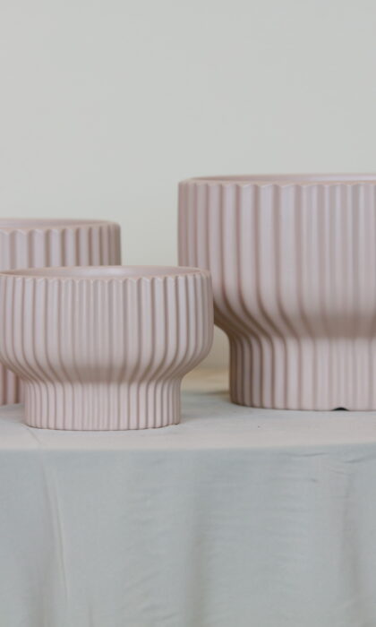 Ceramic Flower Pot - Beige