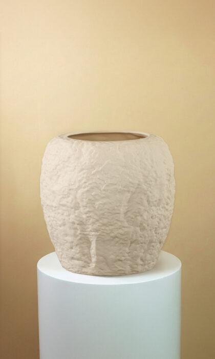 Ivory Stone Vase